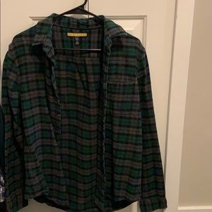 green and gray men’s flannel size M